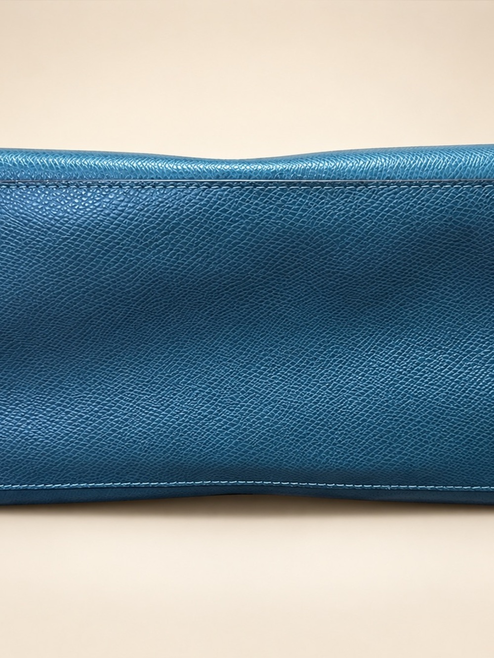 Coach Pebbled Leather Tote in Teal with Gold Hardware AND Coach Cherry 🍒 tag - Picture 7 of 7